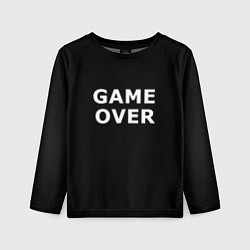Лонгслив детский Game over white logo, цвет: 3D-принт