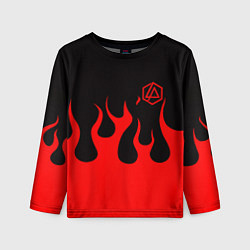 Детский лонгслив Linkin park logo fire