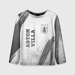 Лонгслив детский Aston Villa - white gradient вертикально, цвет: 3D-принт