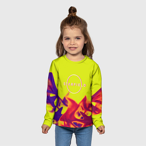 Детский лонгслив Starfield fire steel / 3D-принт – фото 5