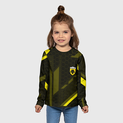 Детский лонгслив AEK fc geometry / 3D-принт – фото 5