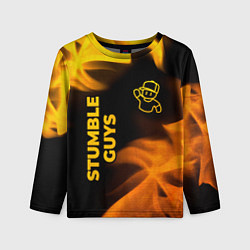 Детский лонгслив Stumble Guys - gold gradient вертикально