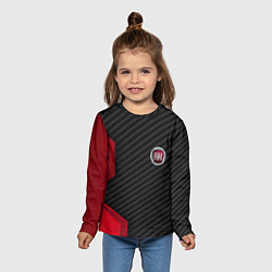 Лонгслив детский FIAT текстура метал, цвет: 3D-принт — фото 2