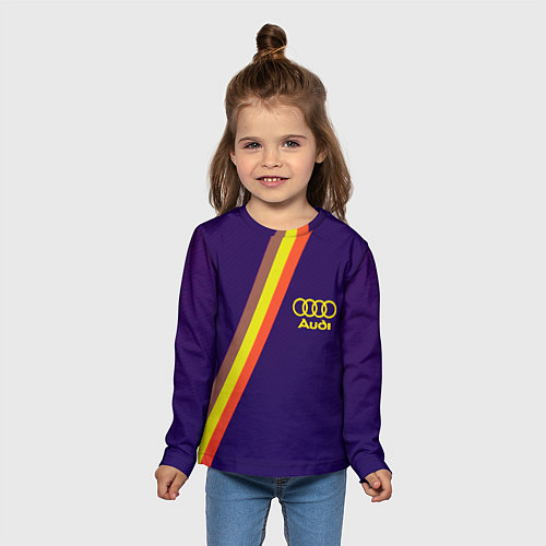 Детский лонгслив AUDI line sport / 3D-принт – фото 5