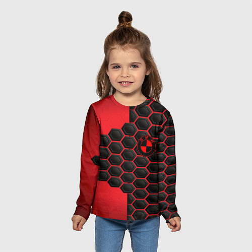 Детский лонгслив BMW abstract auto / 3D-принт – фото 5