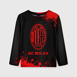 Лонгслив детский AC Milan - red gradient, цвет: 3D-принт