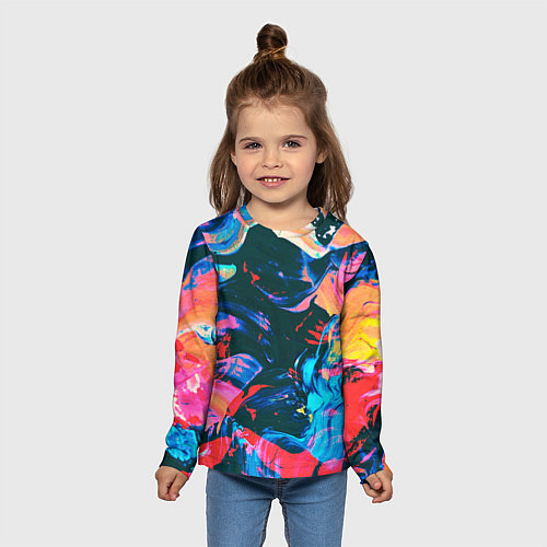 Детский лонгслив Colors / 3D-принт – фото 5