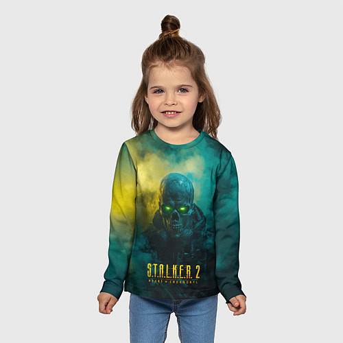 Детский лонгслив Stalker 2 скелет в форме / 3D-принт – фото 5