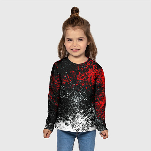 Детский лонгслив Краски брызги / 3D-принт – фото 5