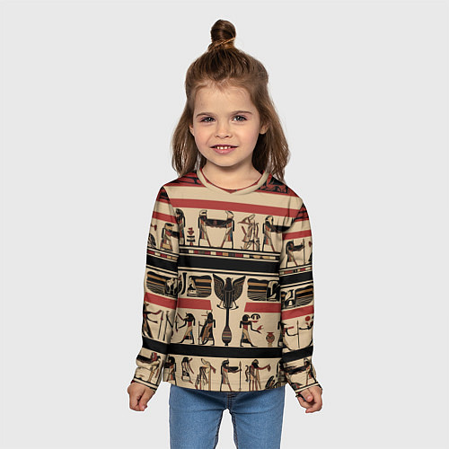 Детский лонгслив Египет орнамент / 3D-принт – фото 5