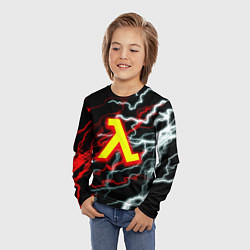 Лонгслив детский Half life storm logo, цвет: 3D-принт — фото 2