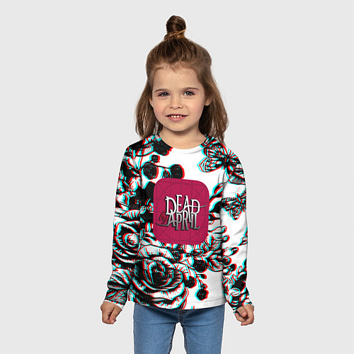 Детский лонгслив Dead by april rose glitch / 3D-принт – фото 5