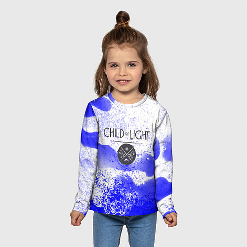 Детский лонгслив Child of Light брызги красок / 3D-принт – фото 5