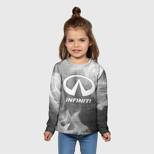 Детский лонгслив Infiniti - grey gradient / 3D-принт – фото 5