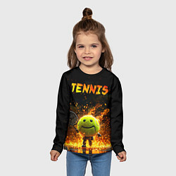 Лонгслив детский Теннисный человечек, цвет: 3D-принт — фото 2
