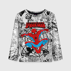 Лонгслив детский Человек паук комиксы, цвет: 3D-принт
