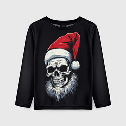 Лонгслив детский Santa skull, цвет: 3D-принт