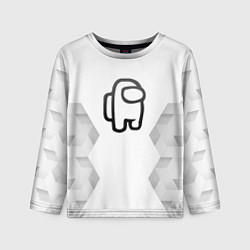 Лонгслив детский Among Us white poly, цвет: 3D-принт