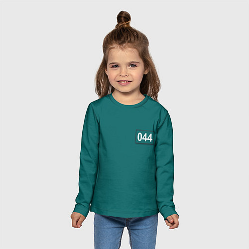 Детский лонгслив Игрок 044 - Игра в кальмара / 3D-принт – фото 5