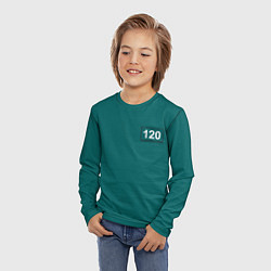 Лонгслив детский Игрок 120 - Игра в кальмара, цвет: 3D-принт — фото 2