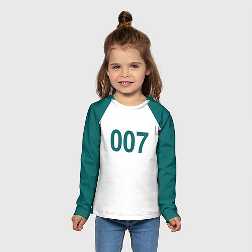 Детский лонгслив Игра в кальмара 007 / 3D-принт – фото 5