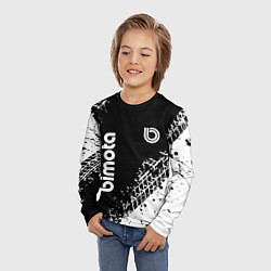 Лонгслив детский Bimoto - следы от шин, цвет: 3D-принт — фото 2