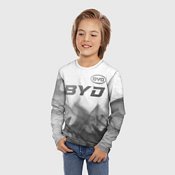 Лонгслив детский BYD - white gradient посередине, цвет: 3D-принт — фото 2