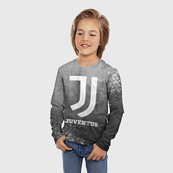 Лонгслив детский Juventus - grey gradient, цвет: 3D-принт — фото 2