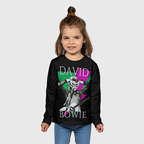 Детский лонгслив David Bowie - hand goggles / 3D-принт – фото 5