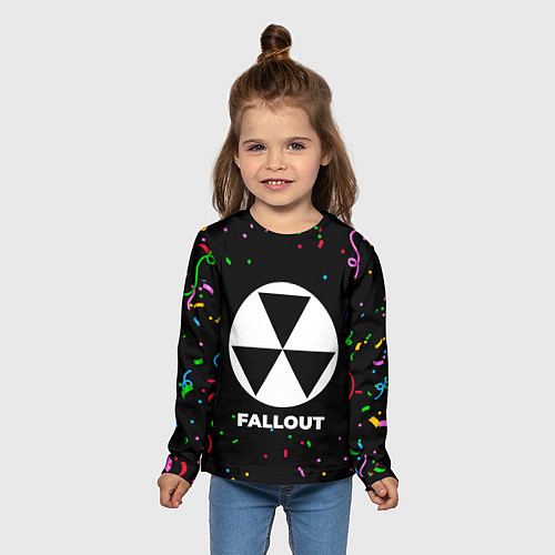 Детский лонгслив Fallout конфети / 3D-принт – фото 5