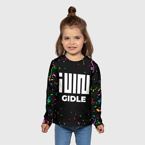 Детский лонгслив Gidle конфети / 3D-принт – фото 5