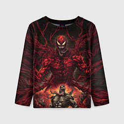 Лонгслив детский Веном в плену Карнажа, цвет: 3D-принт