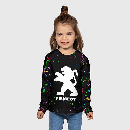Детский лонгслив Peugeot конфети / 3D-принт – фото 5