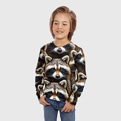 Лонгслив детский Енотики, цвет: 3D-принт — фото 2