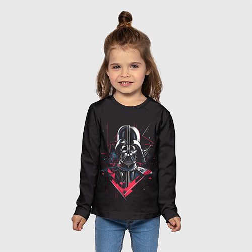 Детский лонгслив Darth Vader on black / 3D-принт – фото 5