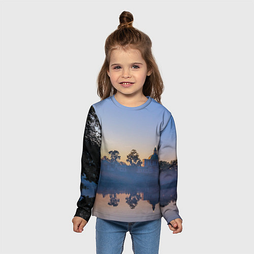 Детский лонгслив Вечер в Ораниенбауме / 3D-принт – фото 5