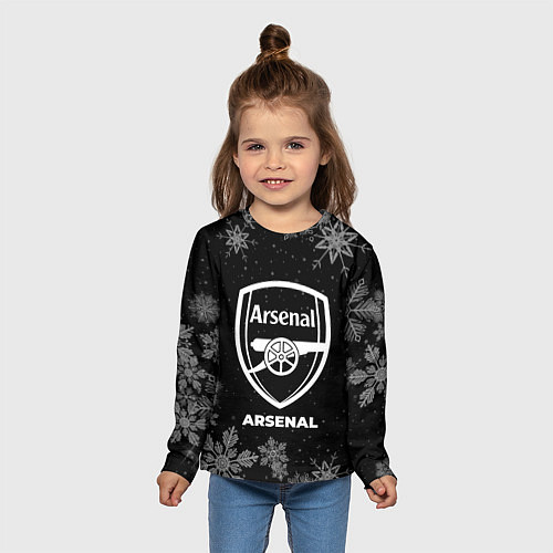 Детский лонгслив Снежный Arsenal / 3D-принт – фото 5