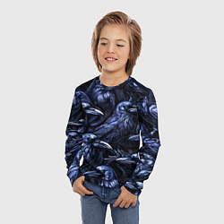 Лонгслив детский Черные вороны, цвет: 3D-принт — фото 2