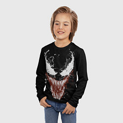Лонгслив детский Веном - морда, цвет: 3D-принт — фото 2