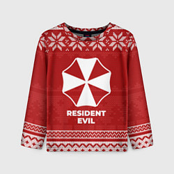 Лонгслив детский Новогодний Resident Evil, цвет: 3D-принт