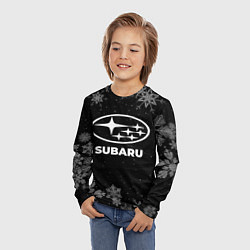 Лонгслив детский Снежный Subaru, цвет: 3D-принт — фото 2