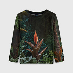 Лонгслив детский Объемные растения, цвет: 3D-принт