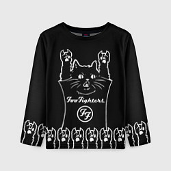 Лонгслив детский Foo Fighters: cat rock, цвет: 3D-принт