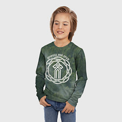 Лонгслив детский Символ чур - природа мой храм, цвет: 3D-принт — фото 2