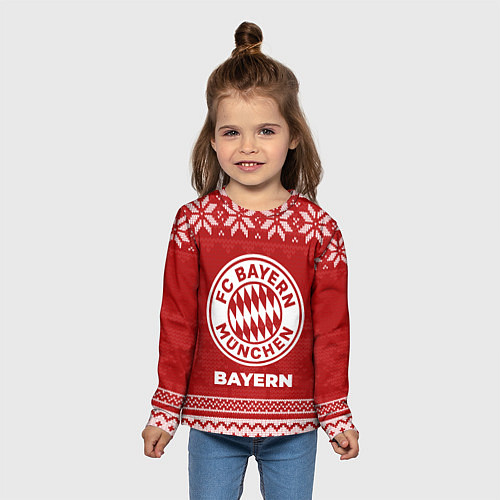 Детский лонгслив Новогодний Bayern / 3D-принт – фото 5