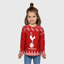 Лонгслив детский Новогодний Tottenham с оленями, цвет: 3D-принт — фото 2