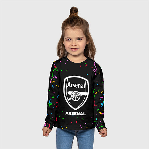 Детский лонгслив Arsenal конфети / 3D-принт – фото 5