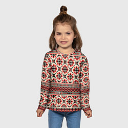 Лонгслив детский Славянская обережная вышивка, цвет: 3D-принт — фото 2