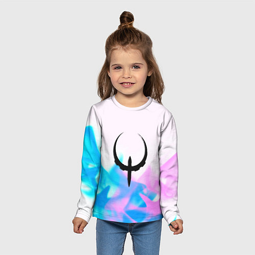 Детский лонгслив Quake neon flame / 3D-принт – фото 5