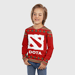 Лонгслив детский Dota new year, цвет: 3D-принт — фото 2